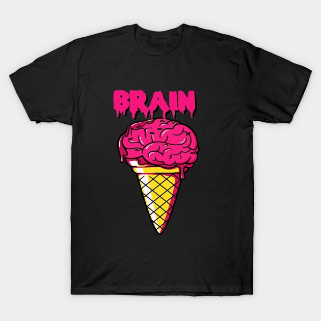 Ice Cream Brain T-Shirt by ctrlzie